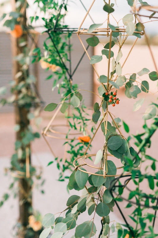 Geometric ceremony wedding backdrop