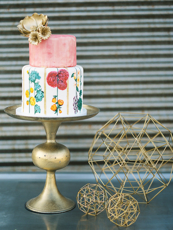 Colorful wedding cake