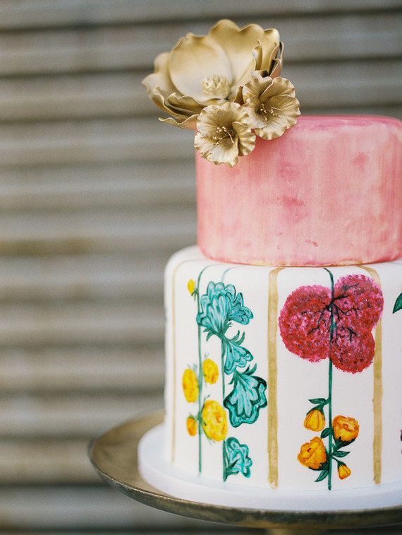 Colorful wedding cake