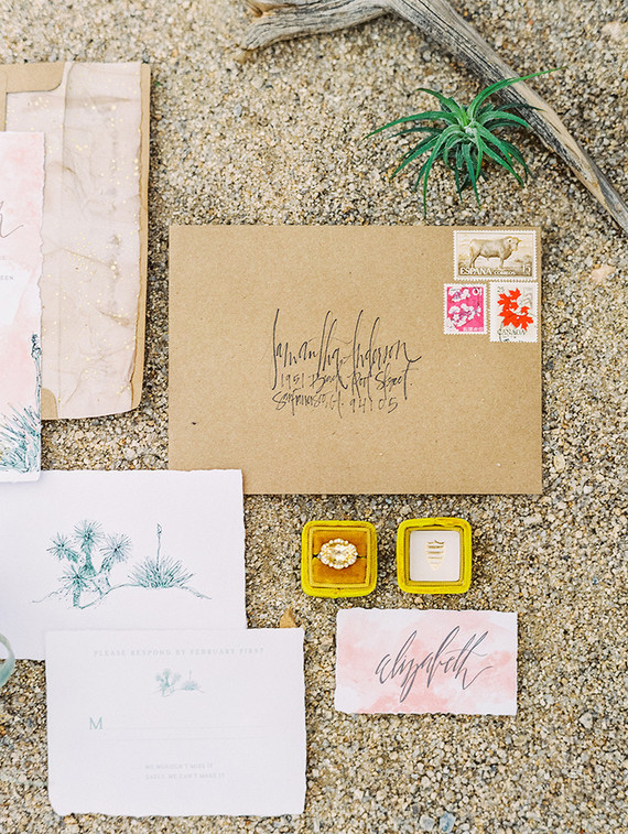 Desert wedding invitation