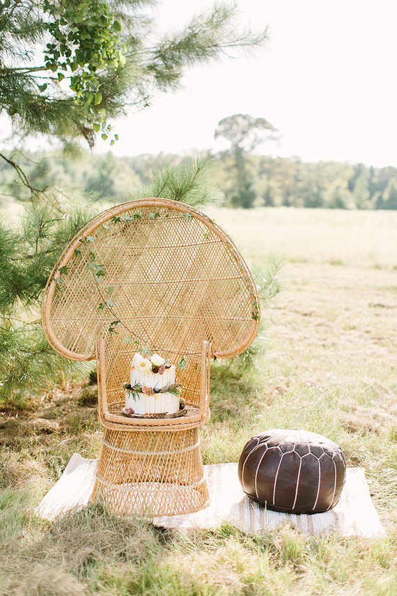 Bohemian wedding cake