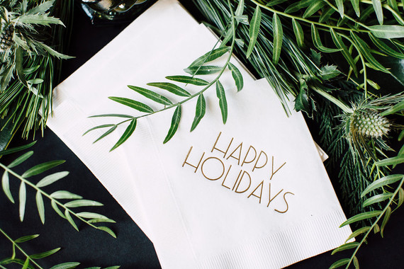 Holiday party napkins