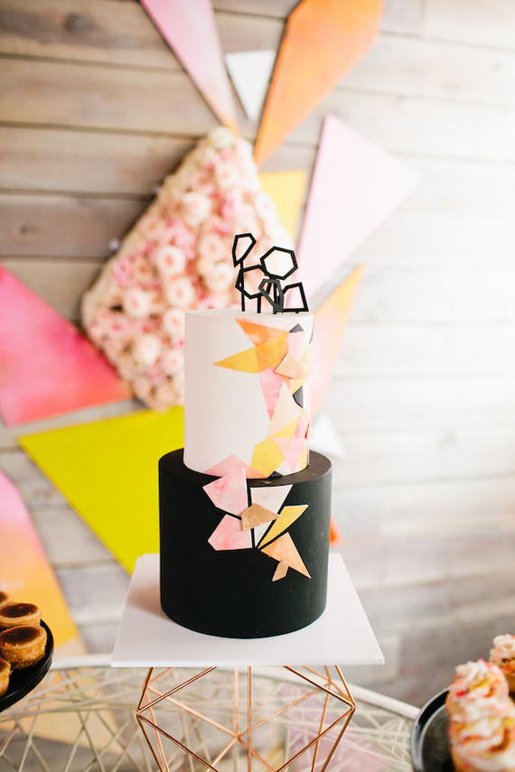 kaleidoscope baby shower cake