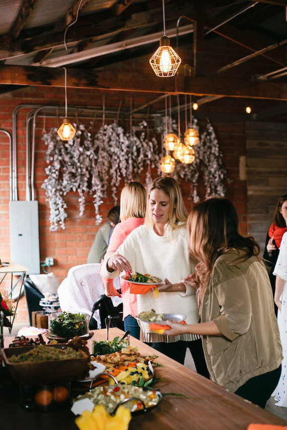 modern girls baby shower