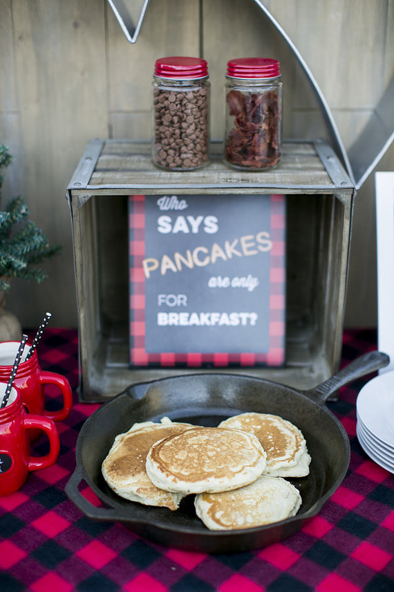 Christmas pancake dinner party for kids