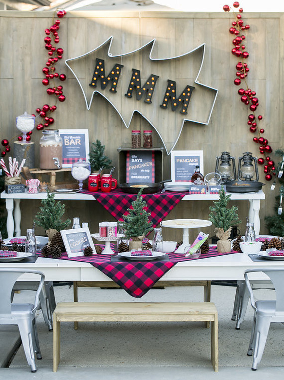 Christmas pancake dinner party for kids