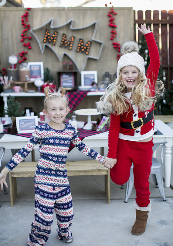 Christmas pancake dinner party for kids