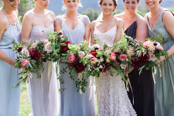 Pale blue bridesmaid dresses