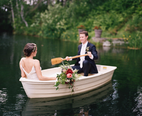 Boat wedding portraits