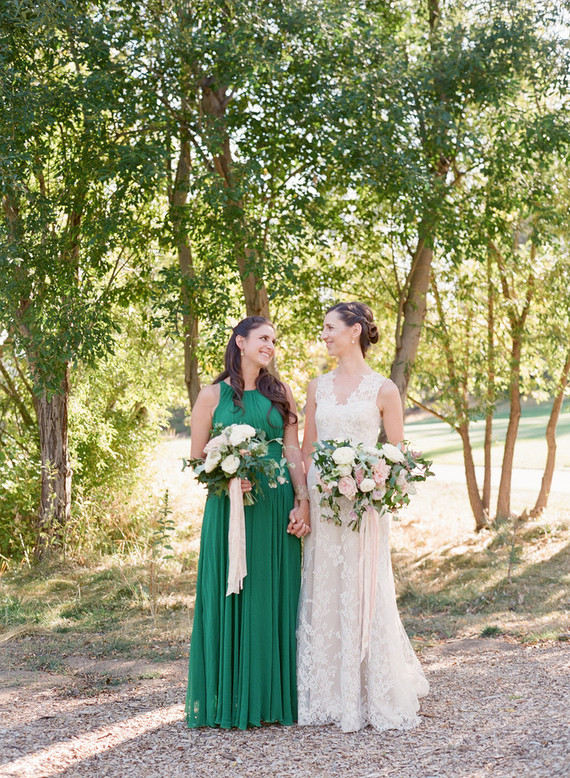 Green bridesmaid dress