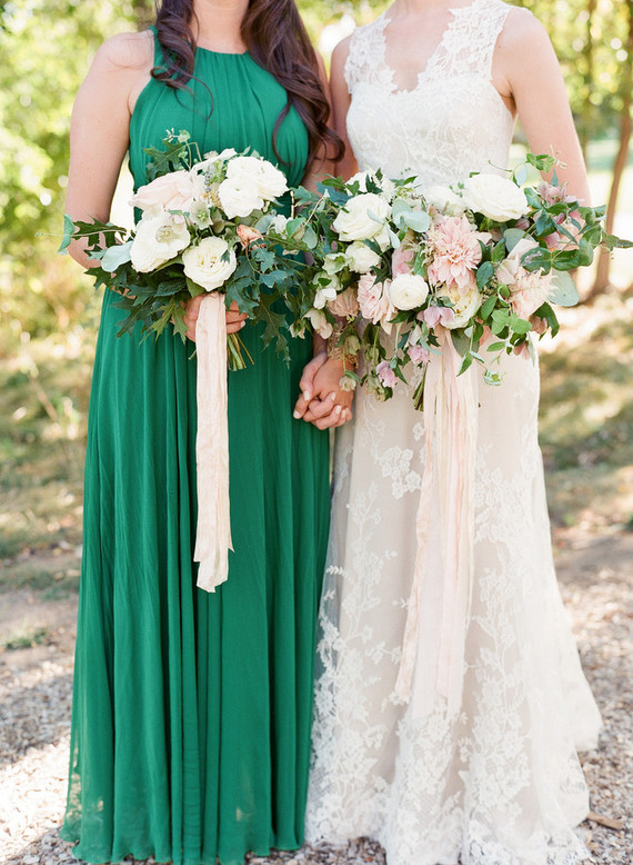 Green bridesmaid dress