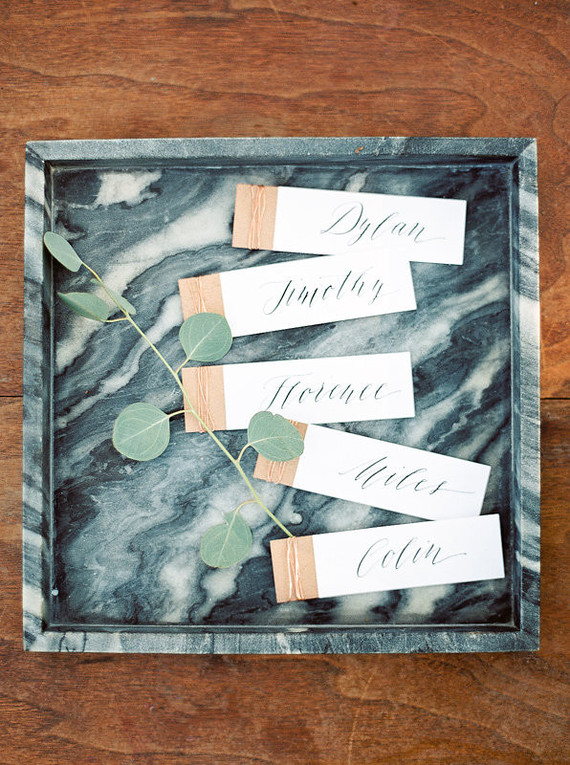 Modern escort cards
