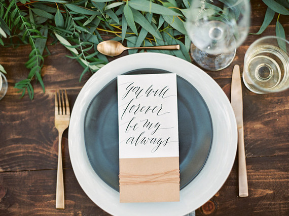 Calligraphy menu