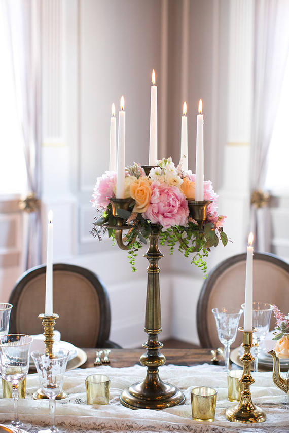 Vintage wedding tablescape