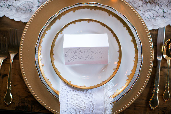 Vintage wedding tablescape