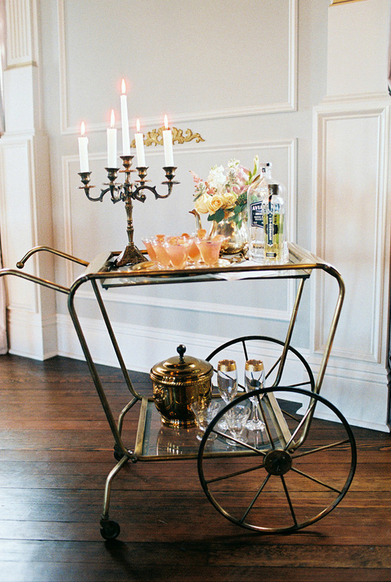 Vintage bar cart