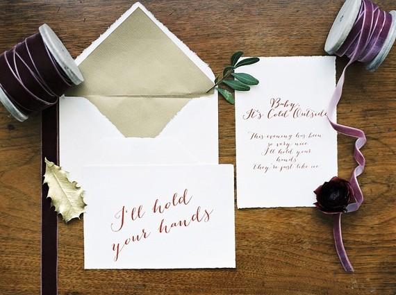 Christmas wedding invitation