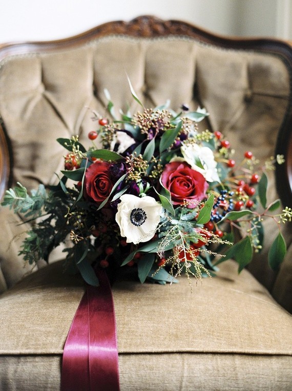 Winter bridal bouquet