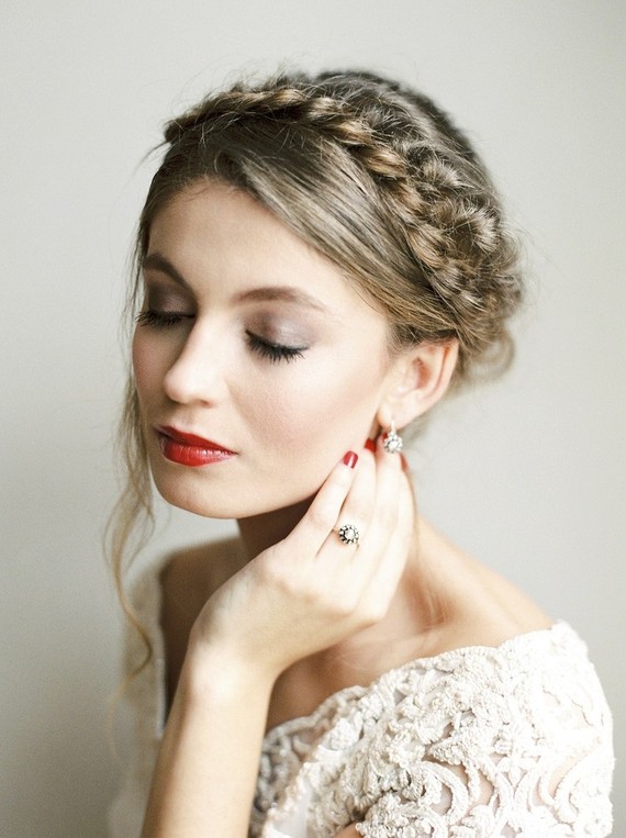 Braided bridal hairstyle