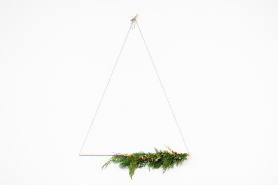 Modern holiday wreath