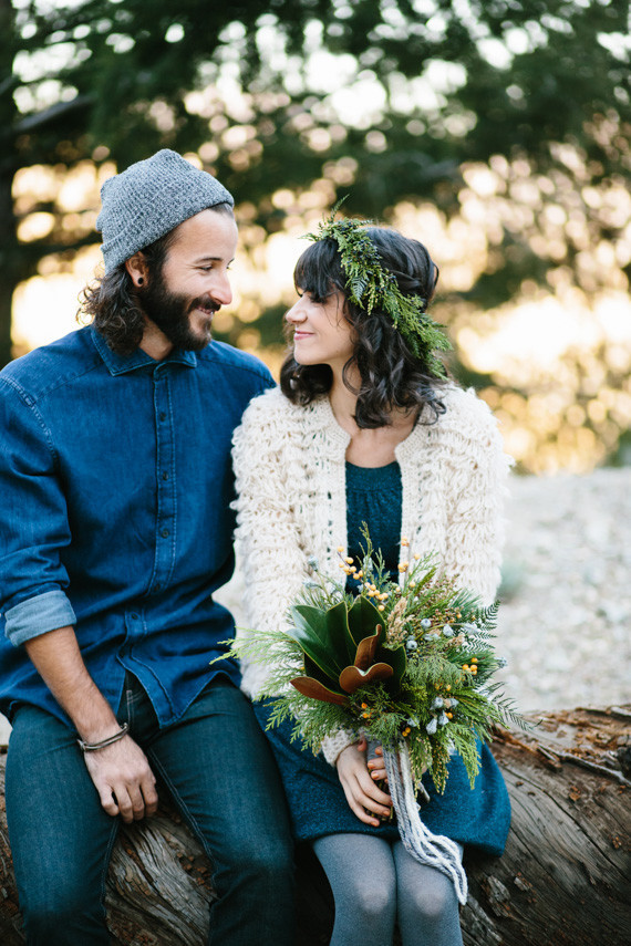 Winter engagement portraits