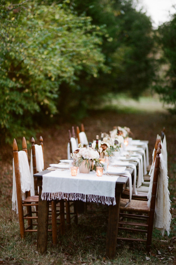 Rustic winter tablescape