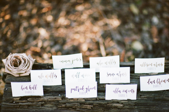 Rustic escort cards