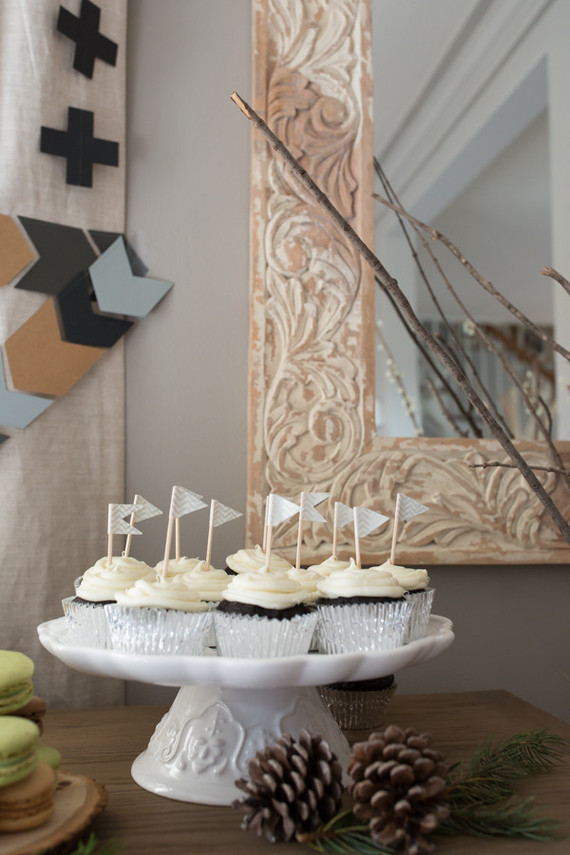 wintery camp themed birthday