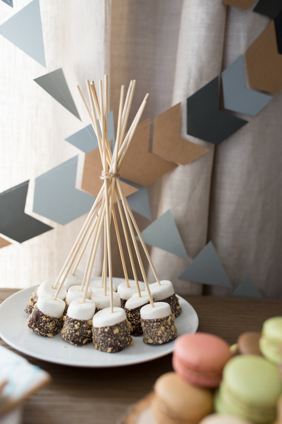 wintery camp themed birthday