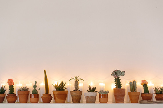 Desert holiday mantel