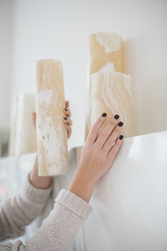 Marbled candles