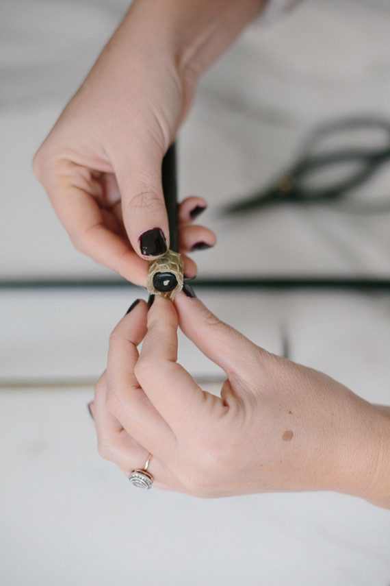 DIY Glam holiday mantel