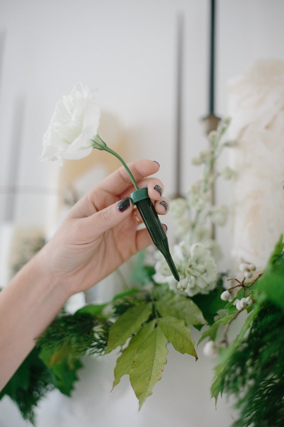 DIY Glam holiday mantel