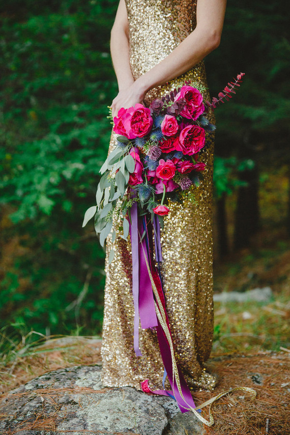 Gold wedding dress
