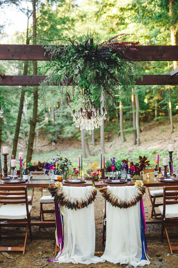 Bohemian jewel toned wedding inspiration