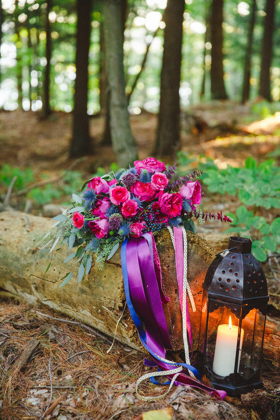 Jewel toned bridal bouquet