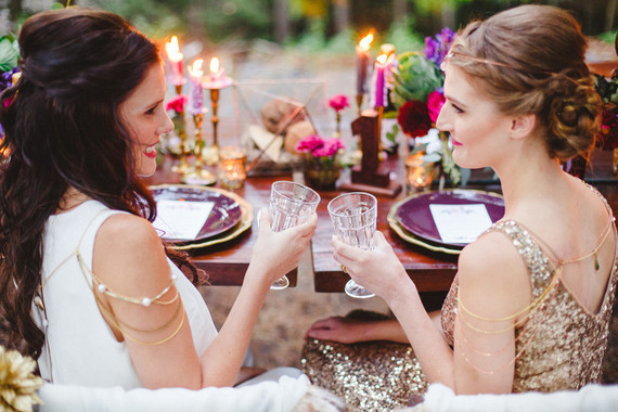 Bohemian jewel toned wedding inspiration