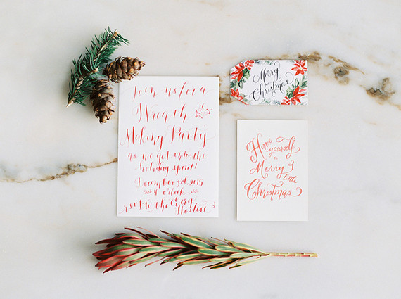 Holiday wreath making christmas party