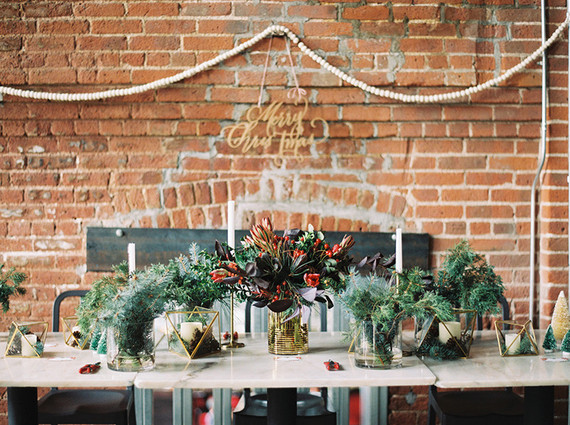 Holiday wreath making christmas party