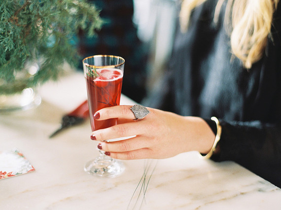 Pomegranate holiday cocktail