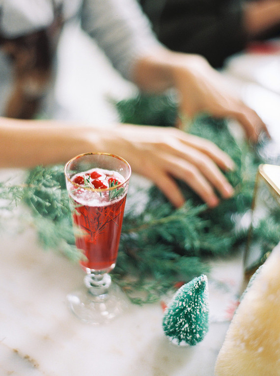 Pomegranate holiday cocktail