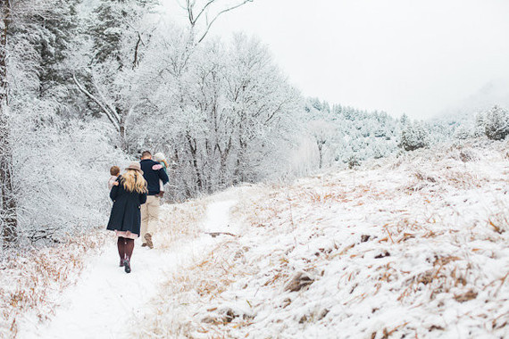 Snowy Utah family photos