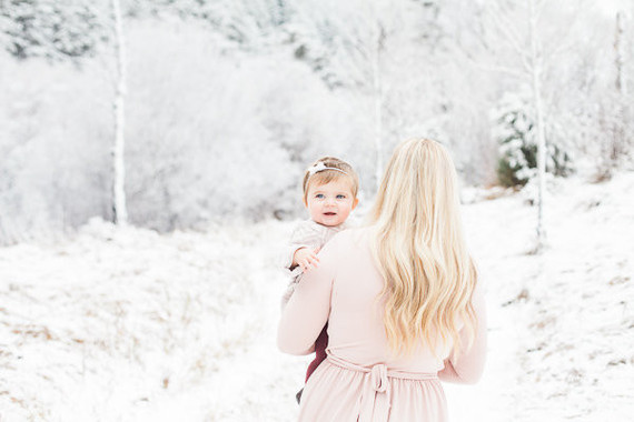 Snowy Utah family photos
