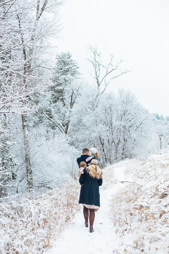Snowy Utah family photos