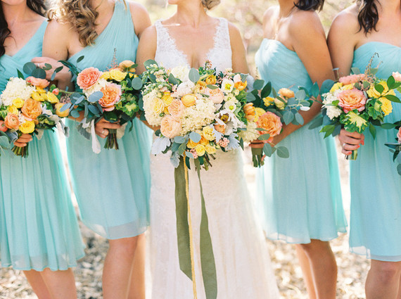 Aqua Jcrew bridesmaid dresses