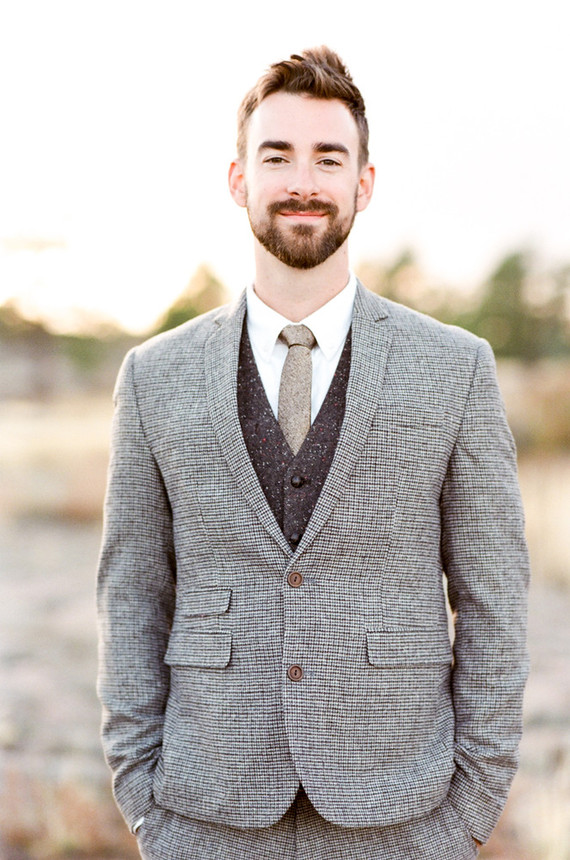 Tweed groom suit