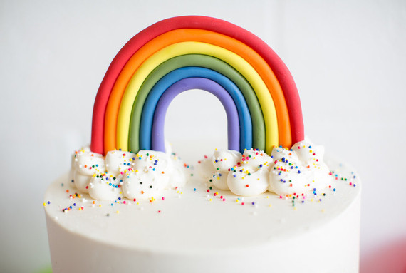 Rainbow birthday cake