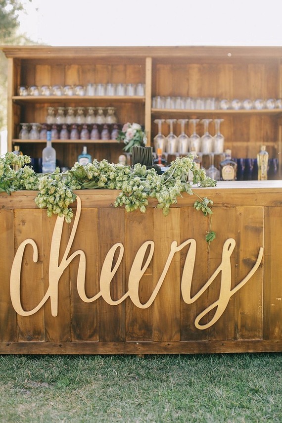 Rustic cocktail bar