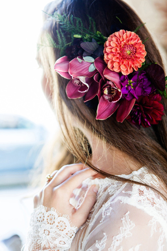 Floral hairstyle