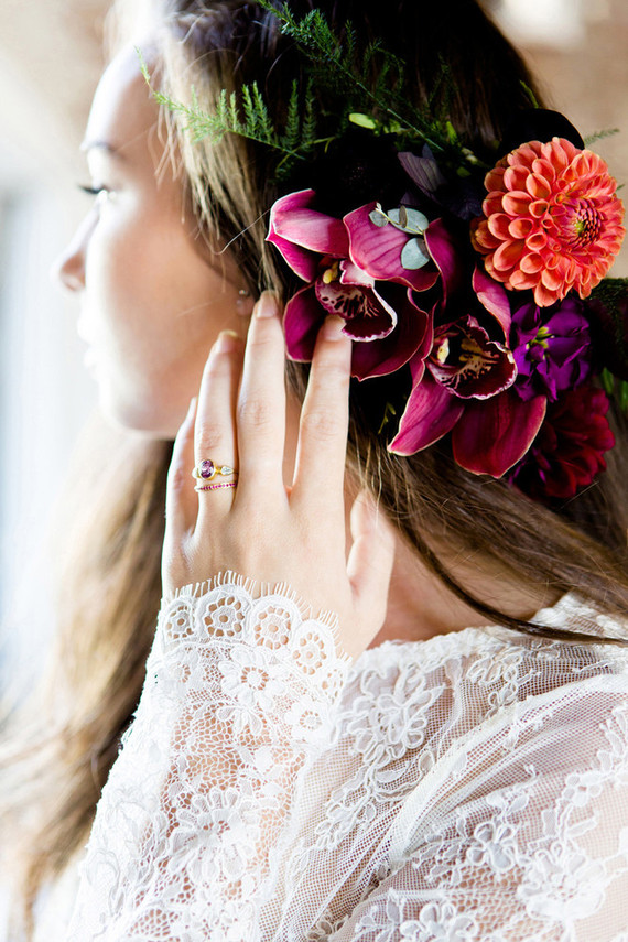 Floral hairstyle